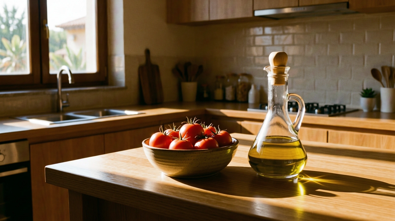 Cocina mediterránea bañada por el sol